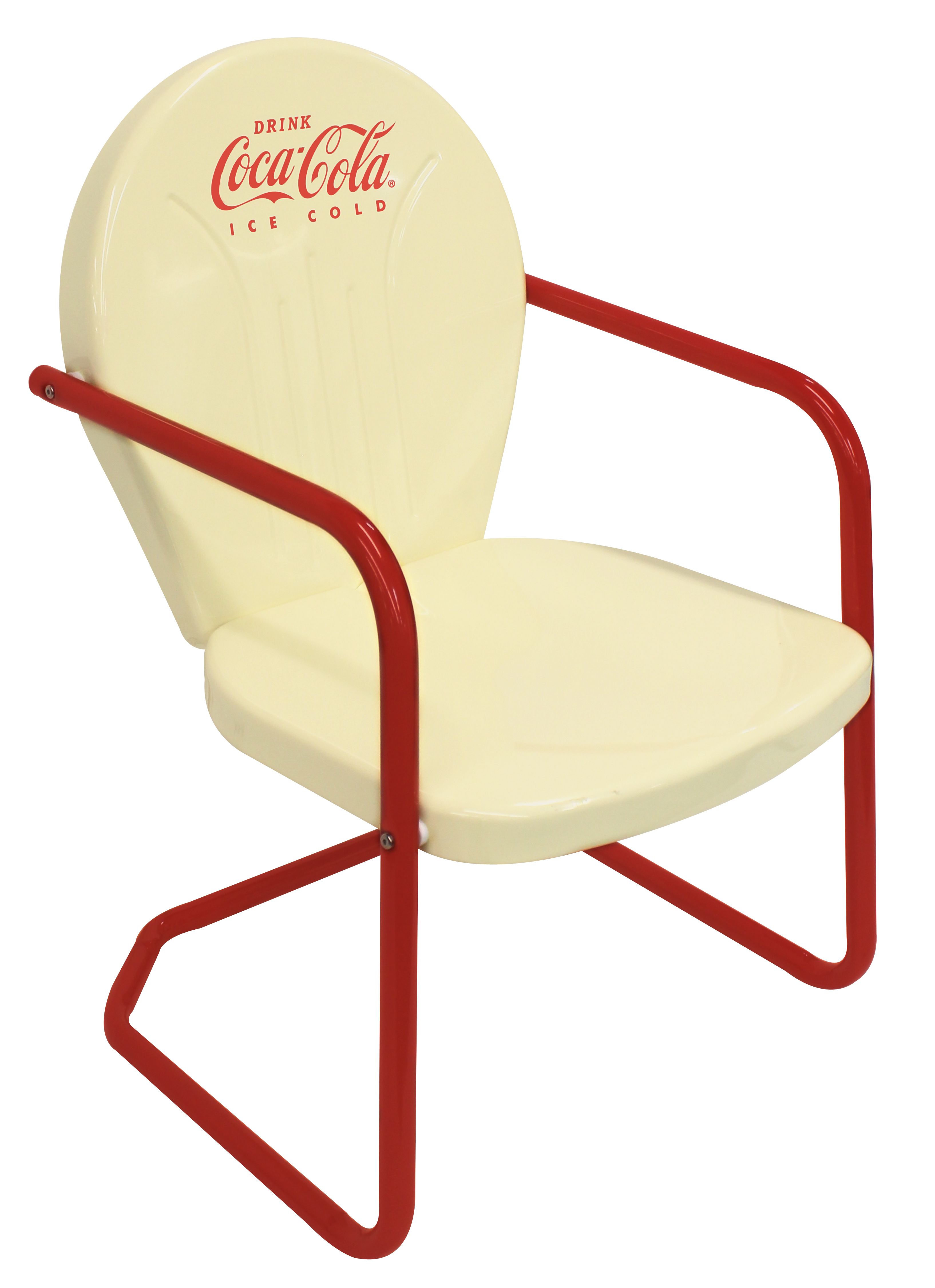 Coca-Cola Vanilla Retro Bistro Set - Cream/Red for Restaurants
