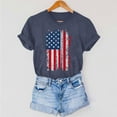 thumbnail image 6 of Busydd T Shirts for Women 4th of July USA Stars and Stripes Print Cotton T-Shirts Independence Day Patriotic Graphic Tees Summer Casual Short Sleeve Crewneck Going Out Tops S, 6 of 7