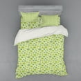 thumbnail image 1 of Floral Duvet Cover Set, Abstract Flourish Inspired by Blossoming Nature of Gentle Spring, Bedding Set with Shams and Fitted Sheet, 3 Sizes, by Ambesonne, 1 of 3