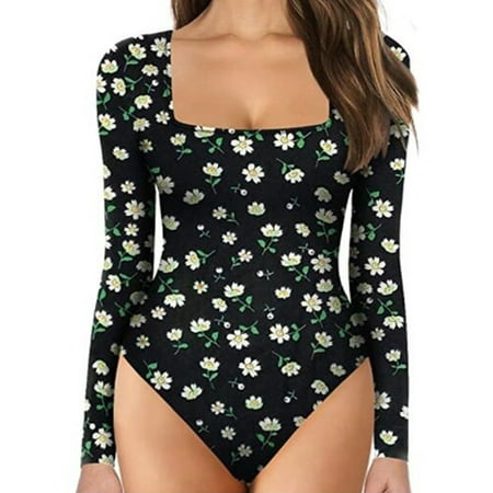 

Paille Women Long Sleeve Casual Jumpsuit One Piece Holiday Playsuit Solid Color Party Romper Bodysuit Chrysanthemum S
