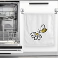 thumbnail image 3 of Dreamtimes Daisy Honey Bee Hand Towels, 2 PCS Bath Towels Absorbent Soft 100% Combed Ring Spun Cotton Bathroom Towels Kitchen Dishwashing Towels Hotel Spa Towels 16 x 30 in, 3 of 7