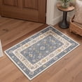 thumbnail image 2 of GENIMO 2'x7' Runner Rug, Machine Washable Non Slip Low Pile Hallway Runner Rug for Kitchen Laundry Room, Vintage Vintage, Dusty Blue Cream, 2 of 5
