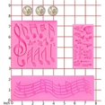 thumbnail image 3 of 3 Pieces Music Note Fondant Mold Music Note Lace Mat Silicone Musical Candy Mold For Cake Decoration, 3 of 4