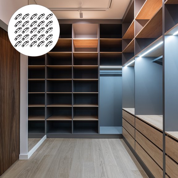 OUNONA 25 Sets Metal Wardrobe Connectors Furniture Fastening Buckles for Easy Installation and Secure Assembly