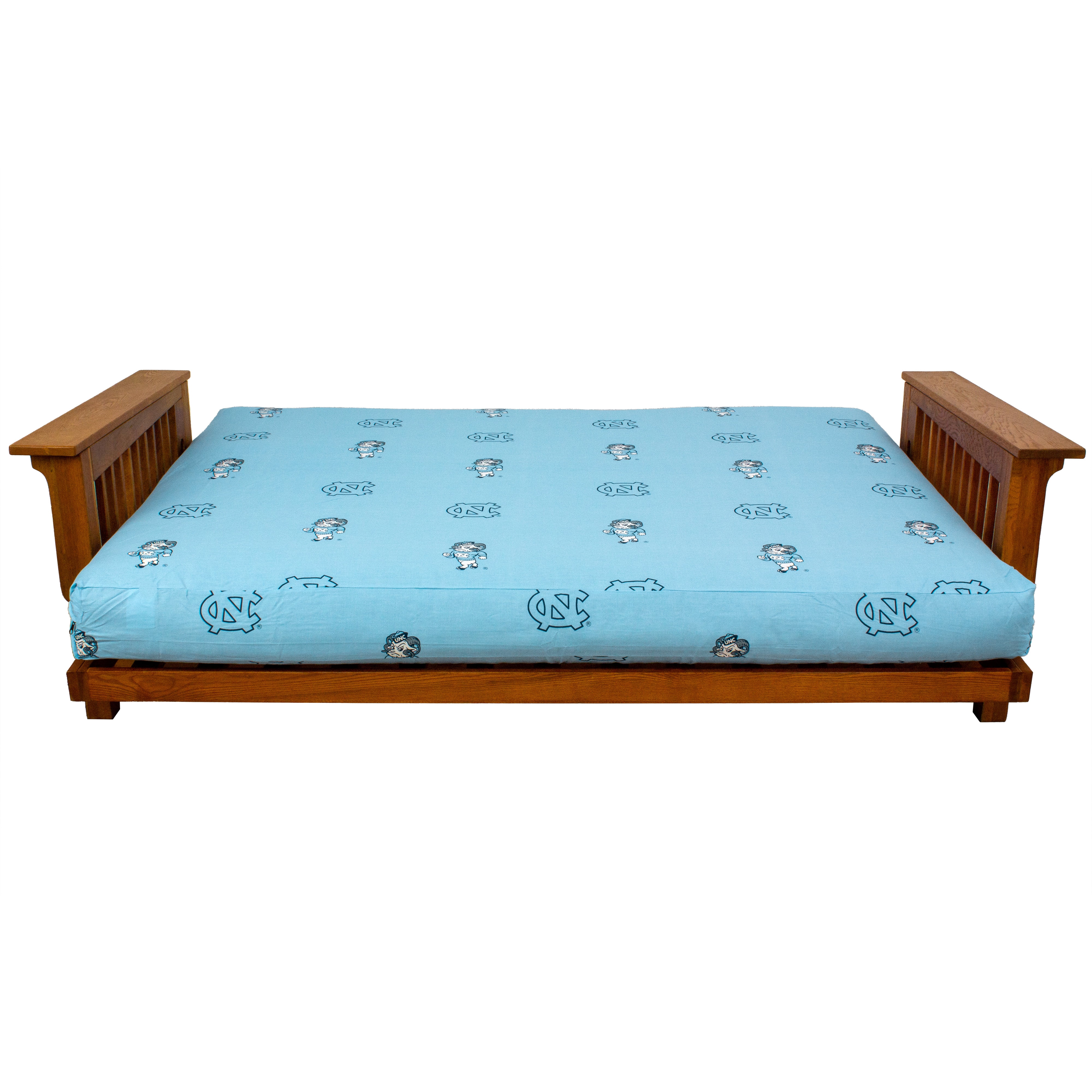 North Carolina Tar Heels Futon Cover - Full size fits 6 and 8 inch mats