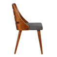 thumbnail image 4 of Armen Living Storm Dining Chair in Walnut and Gray, 4 of 11