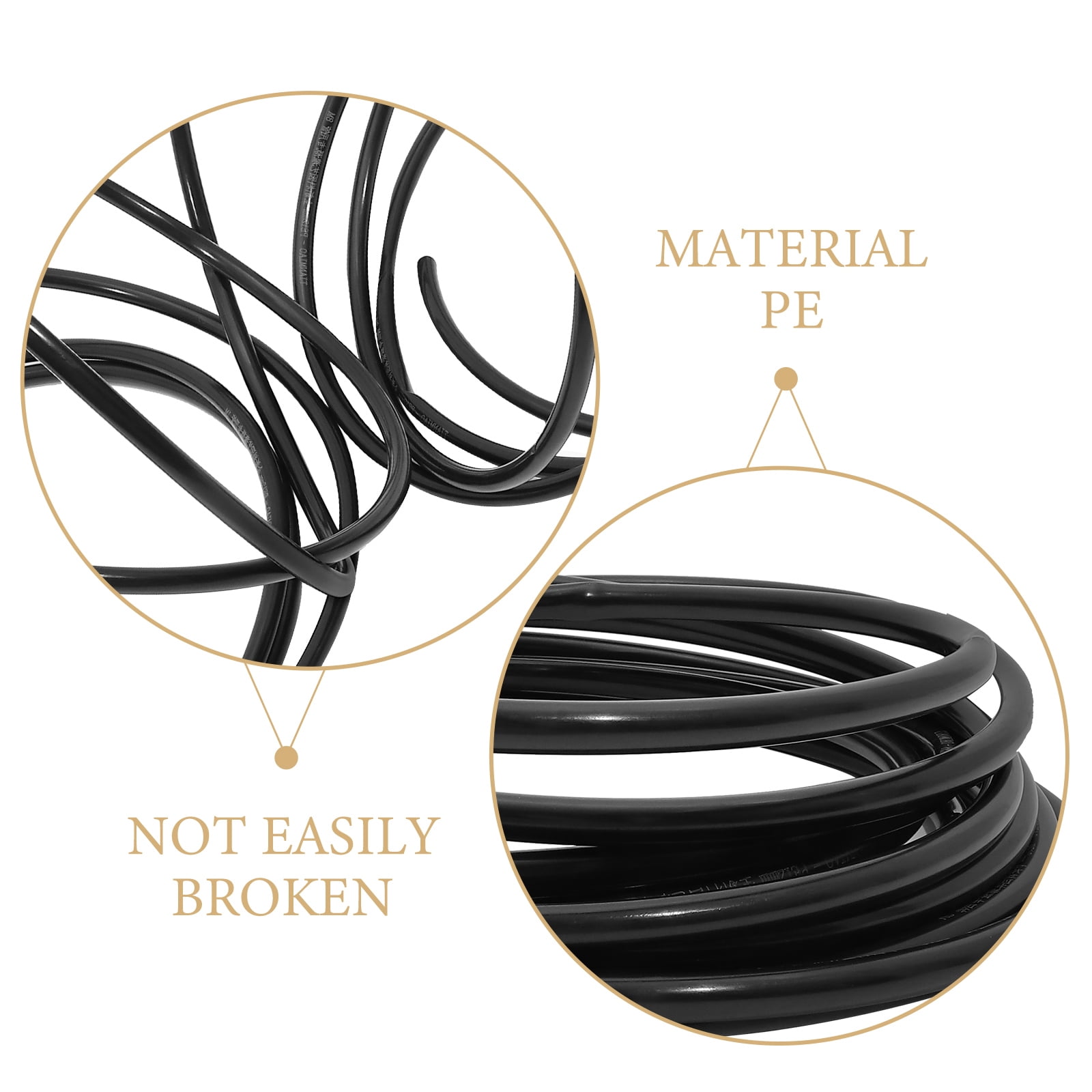 HOMEMAXS Garden Watering Hose Drip Irrigation Tubing Pipe for Home Use 1 Roll Black PE Material