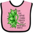 thumbnail image 3 of Inktastic Mental Health Awareness Green Sunflower Ribbon Boys or Girls Baby Bib, 3 of 4