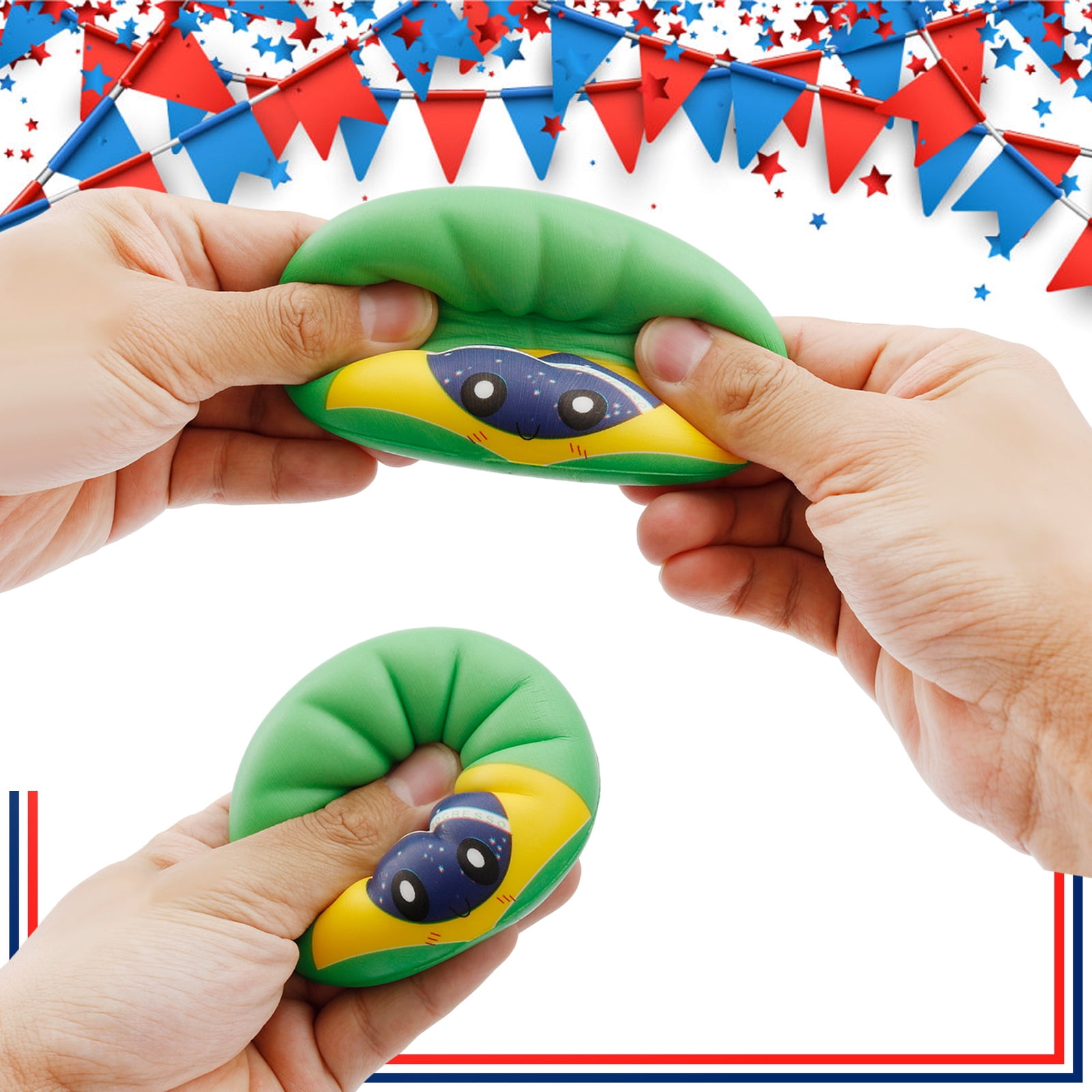 12 Pcs Soccer Dumplings 2026 USA World Soccer Anniversary Dumpling Squishies, Squishy Fidget Fidget Toys for Anxiety Relief, Football Giant Glitter Dumplings Box for Adults (Random Pattern)