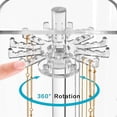 thumbnail image 3 of Hltser Necklace Holder  Acrylic Jewelry Organizer with 24 Hooks  Rotation Clear Necklace Hanging Rack Jewelry Display Box for Women Bracelets Pendants Dustproof Storage, 3 of 7
