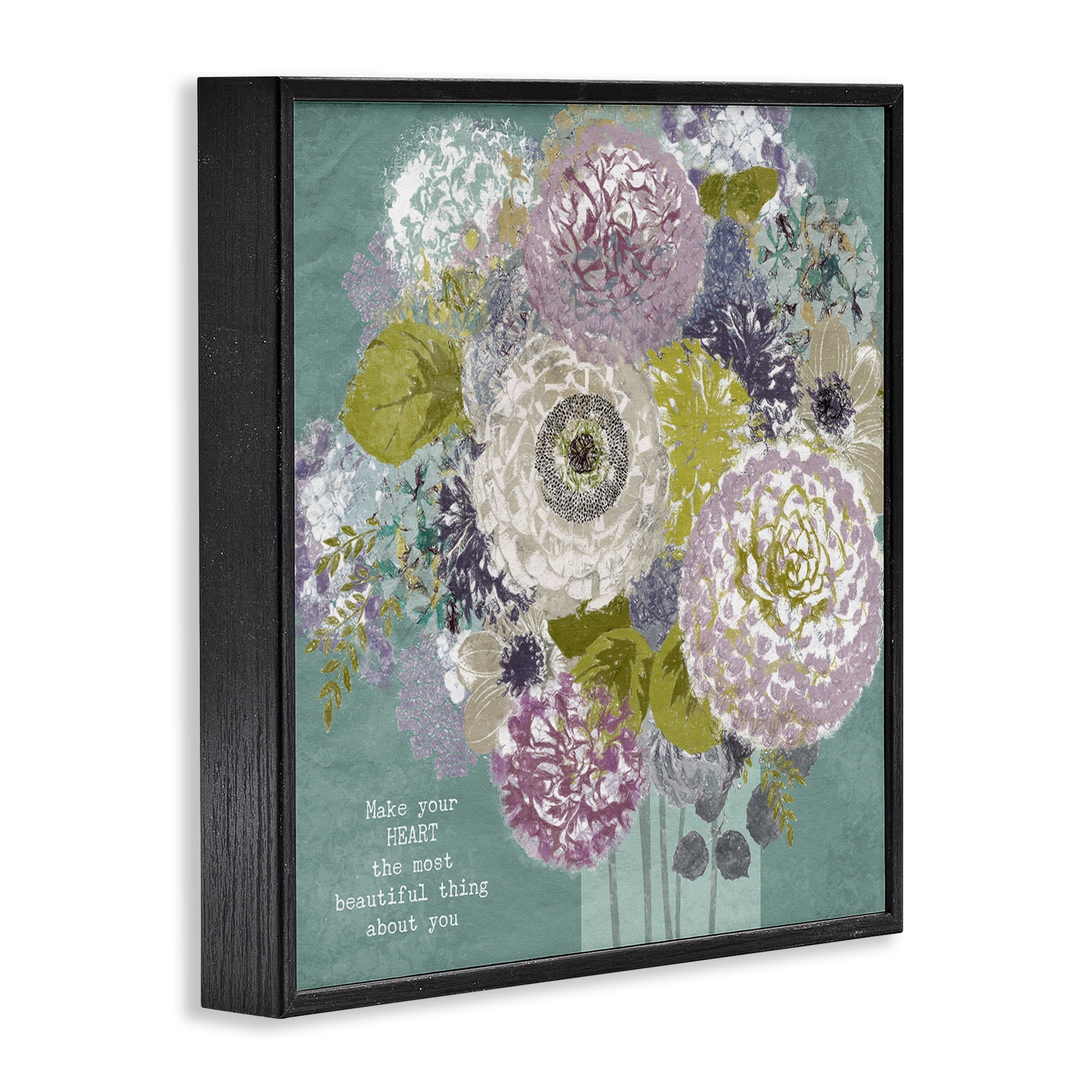 Stupell Industries Most Beautiful Thing Florals Black Framed Giclee Art, design by Suzanne Nicoll