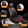 thumbnail image 2 of HQBQBUG Car Seat Covers Full Set for Kia Seltos 2021-2025 2026 5 Seats Waterproof Leather Front and Back Car Seat Covers Protectors Red,Full Set(2 Row 5 Seats), 2 of 10