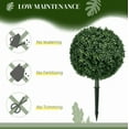 thumbnail image 4 of HOMCOM Artificial Boxwood Trees w/ Ground Stake  Set of 2 Ball Shaped Topiary Trees for  Office & Living Room  UV Resistant, 4 of 5