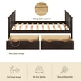 thumbnail image 5 of Bellemave Twin Size Modern Wood Platform Bed with Storage Drawers, Espresso, 5 of 9