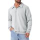 thumbnail image 4 of SUDADERA DE PULLOVER DE MANGA LARGA CON CREMALLERA CUARTO INSPIRADA EN CHIC PARA HOMBRE, PATRONES GEOMÉTRICOS, TALLA 2XL, GRIS CLARO, 4 of 5