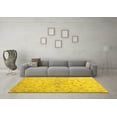 thumbnail image 3 of Ahgly Company Indoor Square Abstract Yellow Contemporary Area Rugs, 4' Square, 3 of 4