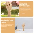 thumbnail image 4 of LIFKOME Flexible Wooden Hand Model For Sketching Drawing Decor Articulated Jointed Hand Prop For Creative Imagination, 4 of 7