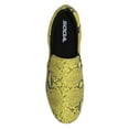 thumbnail image 2 of Soda Flat Women Shoes Slip On Loafers Casual Sneakers Memory Foam REIGN-G White Sole Yellow Mustard Python 7, 2 of 2