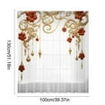 thumbnail image 3 of Fmbmuo Fade Proof Christmas Curtains Printed Light Filtering Gold Decorations， Art Deco 1 pcs Rod Pocket UV Resistant Window Curtains， Bedroom/Living Room,51 Inch, 3 of 5