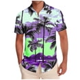 thumbnail image 1 of Mens Casual Manga Corta Botón Abajo Camisas Impresas Bolsillo Turndown Cuello Blusa para Verano Al Aire Libre Casual Uso Diario Hombre Manga Corta Botón Abajo Camisas con Bolsillo, 1 of 6