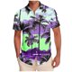 thumbnail image 1 of Mens Casual Manga Corta Botón Abajo Camisas Impresas Bolsillo Turndown Cuello Blusa para Verano Al Aire Libre Casual Uso Diario Hombre Manga Corta Botón Abajo Camisas con Bolsillo, 1 of 6