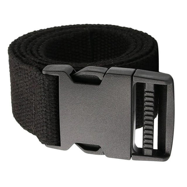 Unisex Outdoor Canvas Webbing Belt Long Trouser Utility Waistbelt Black