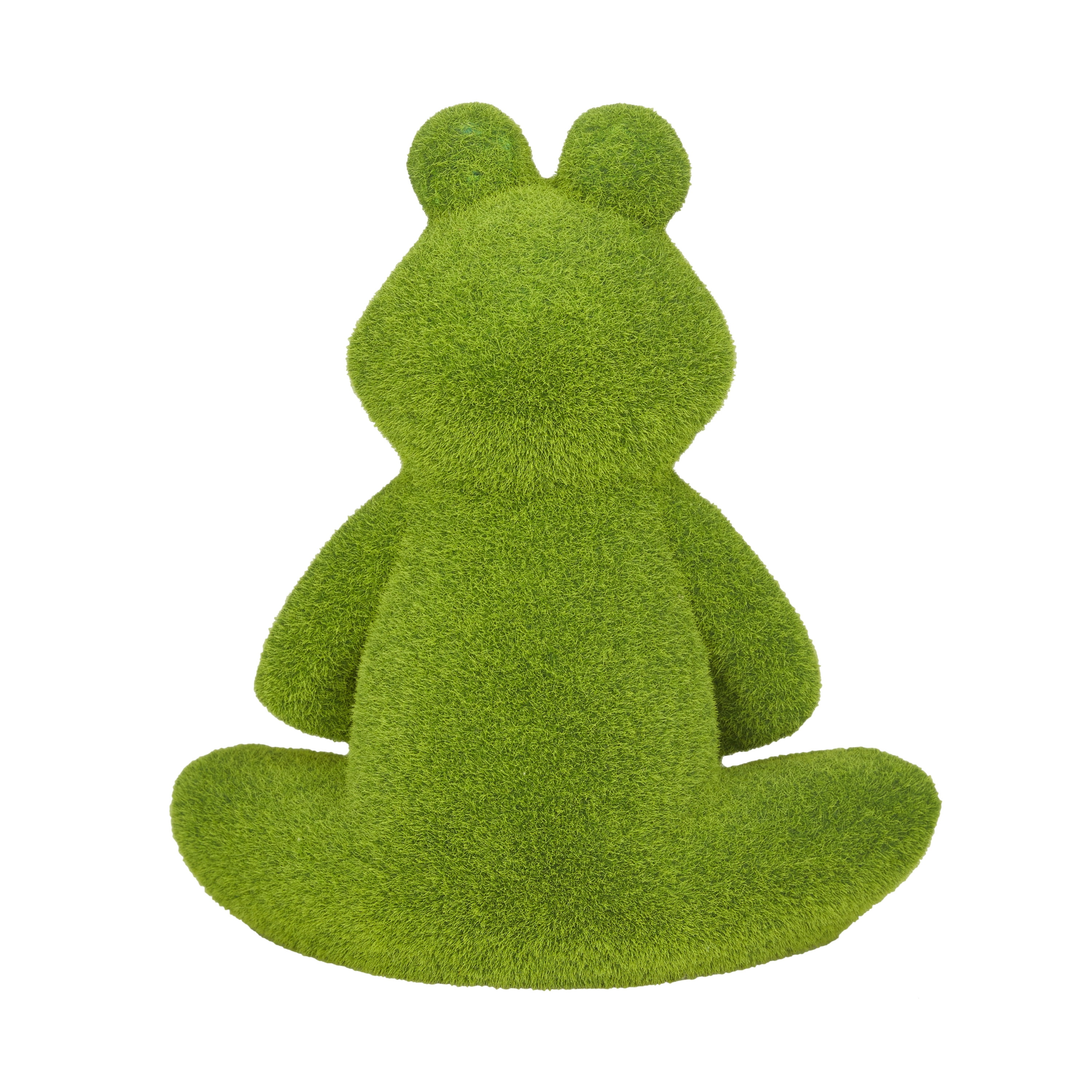 DecMode 7"W, 13"H MGO Eclectic Frog Garden Sculpture, Green, 1-Piece