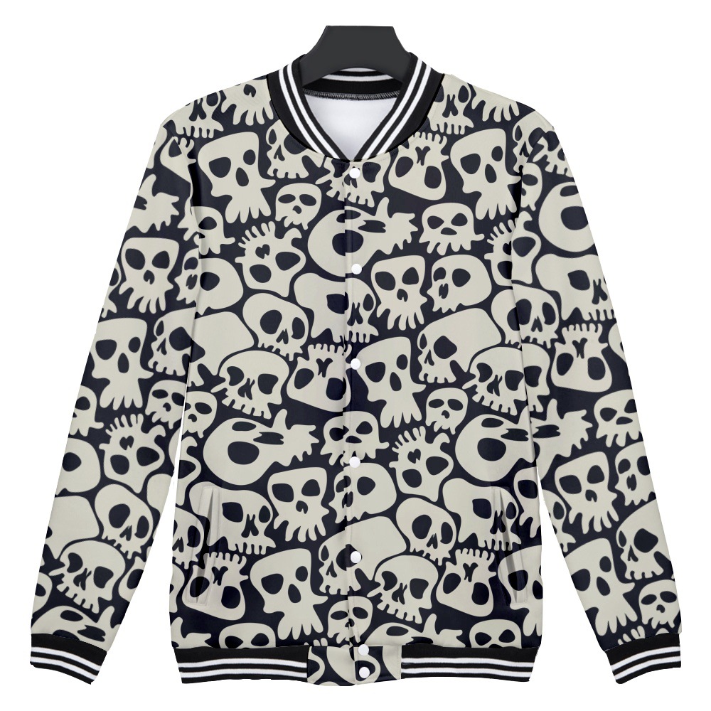 Unisex Skull Ghost Graphic Baseball 