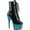 Black Patent/Blue Multi Glitter, variant on Women's Pleaser Adore 1020LG Platform Ankle Boot