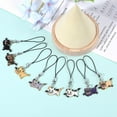 thumbnail image 5 of 1 Set Alloy Enamel Pendant Mobile Straps Cat Golden 7.9cm 8pcs/set, 5 of 7