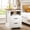 2 Drawers|White, variant on Farmhouse Nightstand with Charging Station and 2 drawers, Rustic Wood Bed Side Tables with Open Storage Shelf, Bedroom Living Room,White