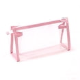 thumbnail image 2 of Transparent Pencil Case - Large Capacity Waterproof Stationery Bag, Zipper Pouch for organization, Pink, JKODE, 2 of 8