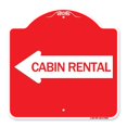 thumbnail image 1 of SignMission A-DES-RW-1818-24404 18 x 18 Po Signe de la Série Designer - Location de Cabine avec Flèche Gauche & 44; Rouge & Blanc, 1 of 1