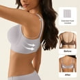 thumbnail image 5 of Qylux Women's Wireless Bra - Full Coverage Seamless Soft Support Bra,Comfortable T-Shirt Bra for Everyday Wear,Grey,L, 5 of 8