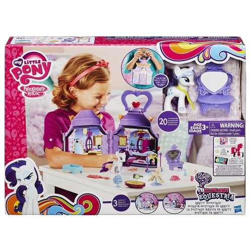 my little pony cutie mark magic rarity booktique playset