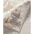 thumbnail image 3 of TOWN & COUNTRY LUXE Opaline Bold Marble Area Rug with Glam Metallic Ribbed Texture Pile, Taupe, 7'10"x10'2", 3 of 9