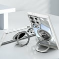 thumbnail image 5 of Designed for Samsung Galaxy S24 Ultra Crystal Clear Back Case, Luxury Case with Lens Protector Drop Protective Magnetic Rotating Ring Kickstand Shockproof Thin Fit Phone Case Cover, White, 5 of 7