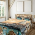 thumbnail image 2 of Ambesonne European Fitted & Top Sheet Set with Shams, Historical Venice City, Multicolor, 2 of 5