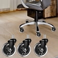 thumbnail image 3 of sunsanly Heavy-Duty Office Chair Wheels Quiet Chair Casters Smooth Rolling Floor Protection Swivel PU Casters for Coworking Spaces, 3 of 8