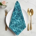 thumbnail image 2 of Teal Green Ocean Waves Cloth Napkins, Summer Sea Pool Washable and Reusable Dinner Napkins Set of 2, Table Napkin for Kitchen Party Birthday Wedding Hotel Housewarming 20"x20", 2 of 9