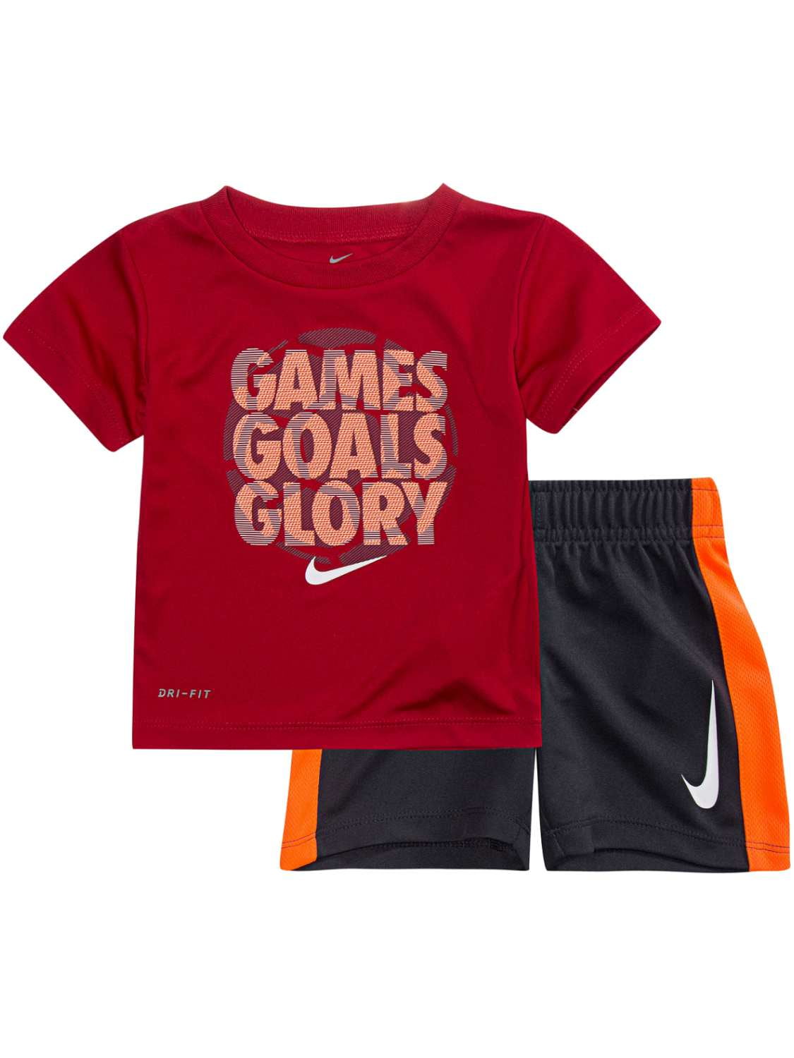 viering Kilauea Mountain menigte Nike Dri-fit Infant Boys Red Games Goals Glory Soccer Shirt & Shorts Set  12M - Walmart.com