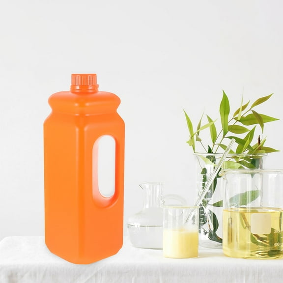 HOMEMAXS Orange Plastic Water Jug with Ergonomic Handle for Home Safe 2.5 Gallon