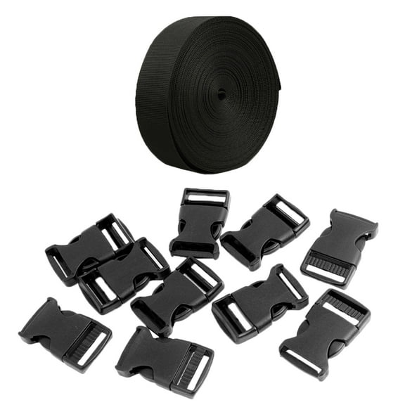 Luggage Rope Set Buckles for Luggage Straps Nylon Webbing Straps Luggage sets Buckle Packing Straps Tri-Glide Slides