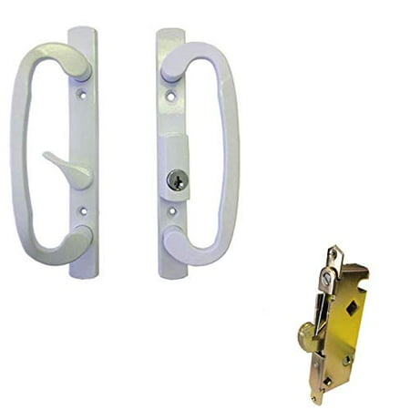 Sliding Glass Patio Door Handle Set With Mortise Lock White Keyed 3 15 16 Holes By Technologylk Canada Sliding Glass Patio Door Handle Set, Sliding Door Replacement Handle