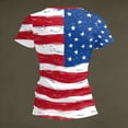 thumbnail image 5 of longantii Patriotic Shirts for Women Patriotic 4th Of July Short Sleeves T-Shirts Relaxed Fit Crew-Neck Tunic Tops Summer 2026 Blouses Color-Blocking Clothes Red L, 5 of 7