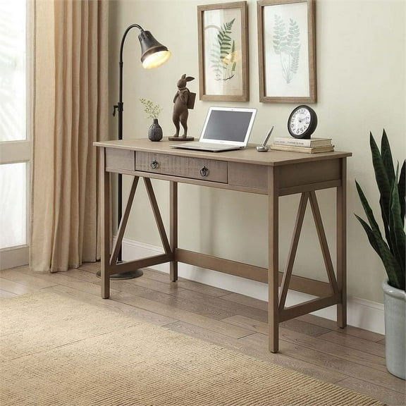 Pemberly Row Rustic Gray Desk