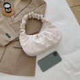 thumbnail image 5 of Bolso Bolso de hombro de moda para mujer de cuero PU plisado versátil de 3 uds (marrón), 5 of 5