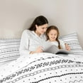 thumbnail image 5 of Manfei Retro Geometric Bedding Comforter Set,Modern Geometric Stripes Twin Comforter Sets,Black White Bedding Set,Microfiber Room Decoration Reversible,2pcs, 5 of 8