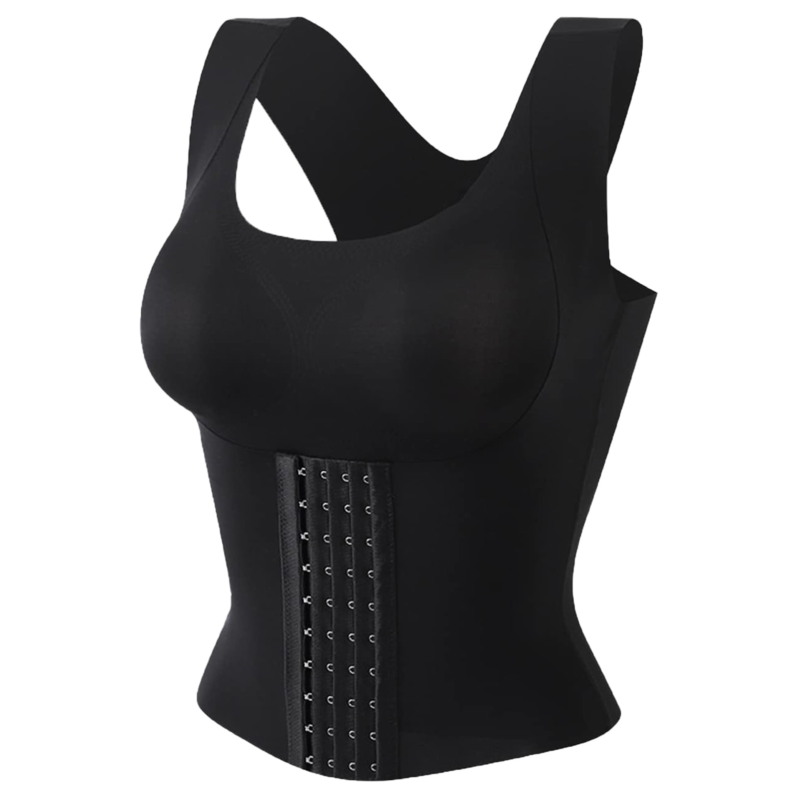  3-in-1 Waist Buttoned Bra Shapewear,3 in 1 Waist Corset Shaper  Push Up Bras Waist Trainer,3 in 1 Waist Trainer Bra (Color : Black, Size :  Large) : Clothing, Shoes & Jewelry