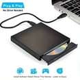 thumbnail image 1 of YOPTOP USB 3.0 External DVD Drive - High-Speed CD/DVD Player  Reader  Recorder  and Burner for Laptop and Computer - Plug and Play  Compatible with Windows and Mac,Black, 1 of 6